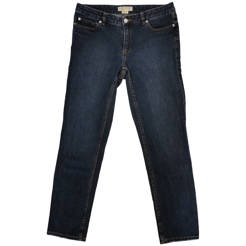 MICHAEL Michael Kors Dark Wash Cropped Ankle Jeans